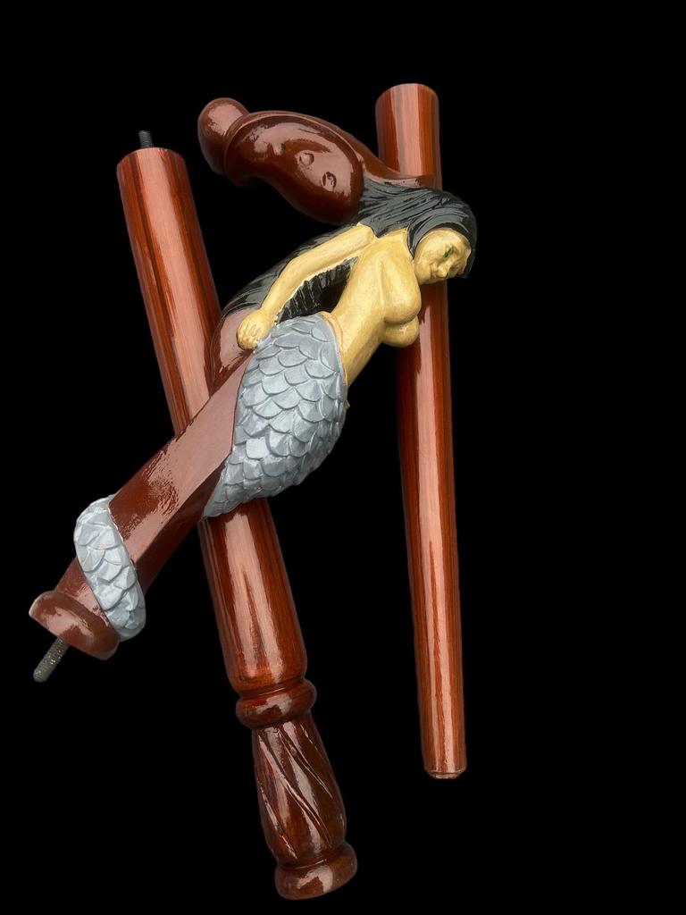 Деревянные трости для ходьбы «Русалка» с ручкой и держателем — лучший подарок для женщин и мужчин