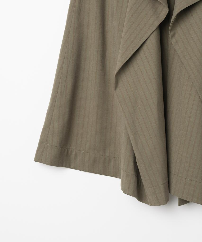 Milo Woman Asymmetric Banding Skirt [Khaki]