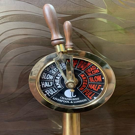 Polished Brass Ships Engine Room Telegraph 50.8 Cm Collectible Home Decor