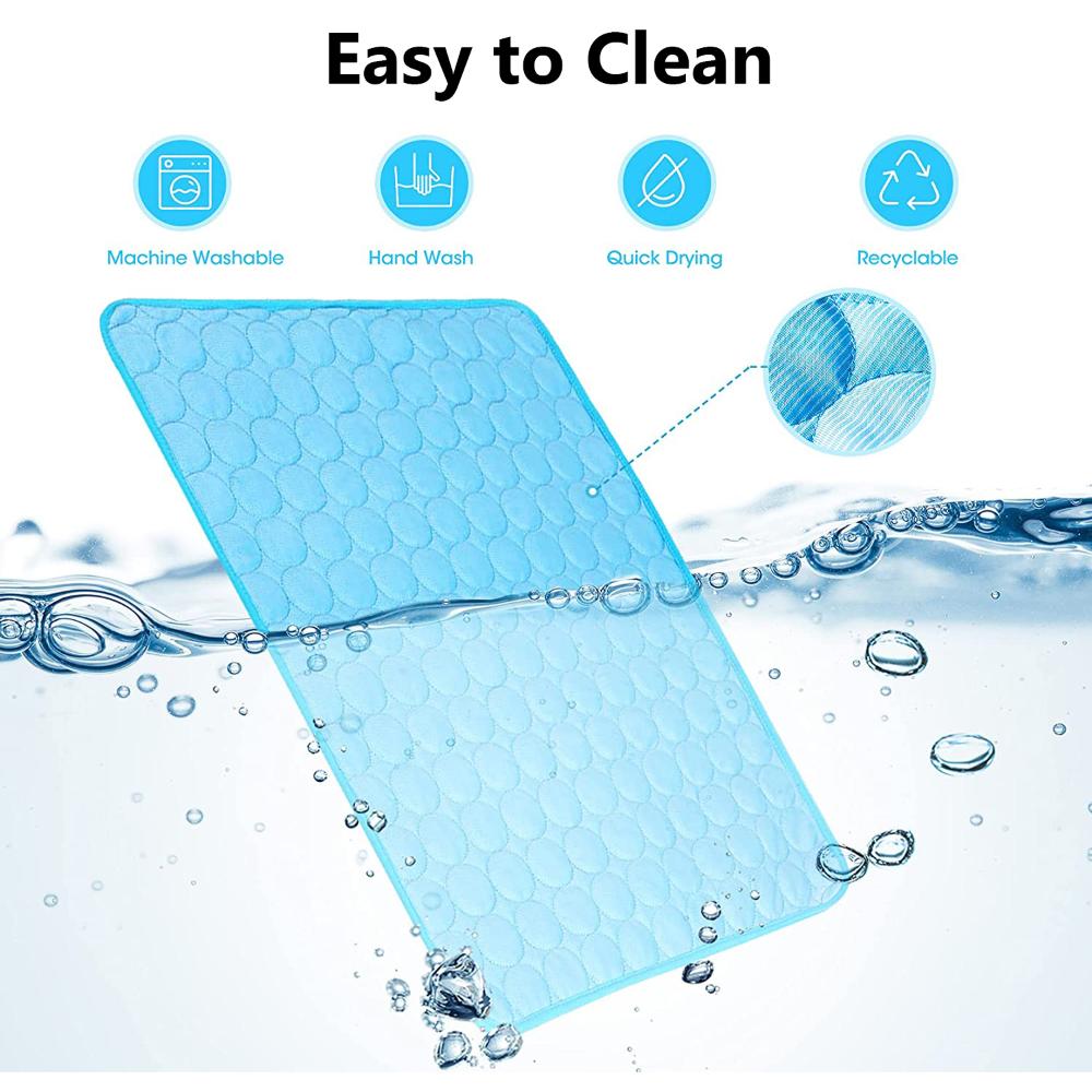 5 размеров Прохладный Ледяной Шелк Влагостойкий Холодная Кровать Собака Кошка Домашнее Животное Охлаждающий Коврик Подстилка Матрас