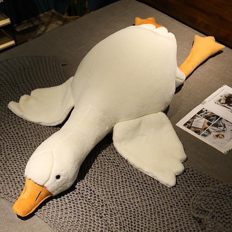 50-160cm Large Brown Hug Animal Duck Kawaii Giant Goose Plush Toy Sleeping Pillow Big Soft Stuffed Doll Party Gift for Boy Girls