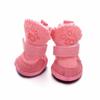 4PCS/Set Protective Pet Supplies Cotton Boots Puppy Boots Dog Warm Shoes Pet Winter Shoes Non-slip
