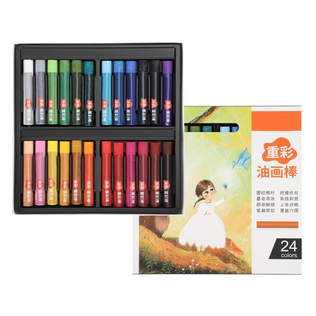 Oil Pastel Painting Crayon Water Wash 24 Color Children Graffiti Cartoon Drawing Tool24 Colors