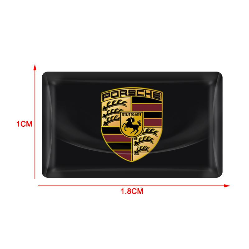 2/5/10 шт. Наклейки с 3D-эмблемой логотипа автомобиля на руль из углеродного волокна для Porsche Boxster Cayenne Panamera Macan Cayman 911 918 996 917 991