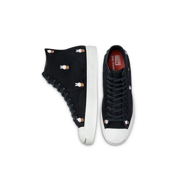 Converse POP Trading Company x Jack Purcell Pro High All Over Miffy Кроссовки унисекс Black White Egret 171951C