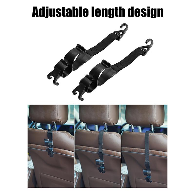 2 шт. крючок для заднего сиденья автомобиля, многофункциональный крючок для подголовника заднего сиденья, держатель для зонта, органайзер для хранения на спинке сиденья