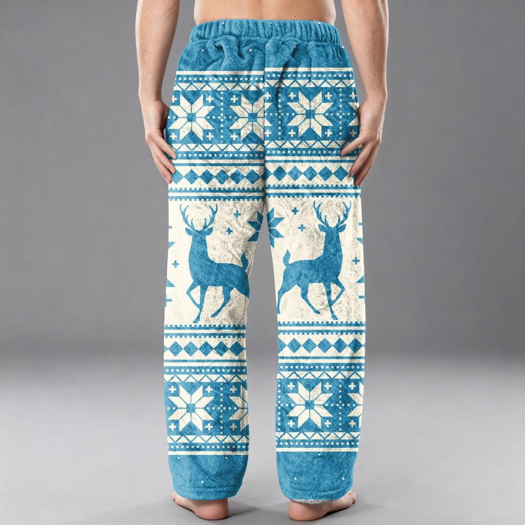 Мужские фланелевые повседневные брюки с карманом, Повседневные брюки с принтованным карманом, Домашние брюки для сна