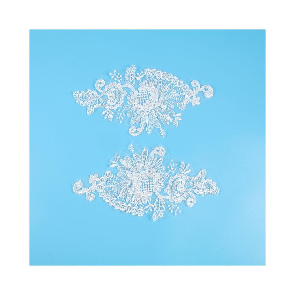 Car Bone Pair Flower Dress Princess Dress Patch Pair Flower Bridal Headdress Jewelry Headband Material Pair Flower Lace Flower