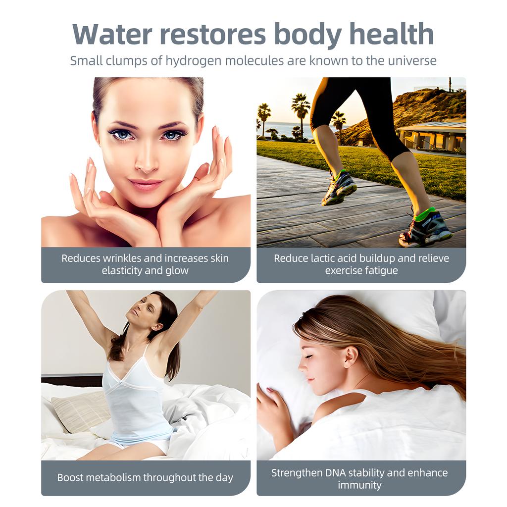 Портативный генератор водородной воды в бутылках с технологией SPE и PEM. Перезаряжаемая водородная вода.