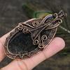 Black Rutile Handmade Copper Wire Wrap Jewelry Pendant 3.51 T1u80