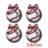 10PCS Baseball Themed Iron On Patches, Baseball Mama Bow Embroidery Patches, Patches for Clothing DIY Decoration