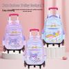 Large Trolley Backpack for Girls Grades 2-4-6, Ages 7-12, with Double Shoulder Straps