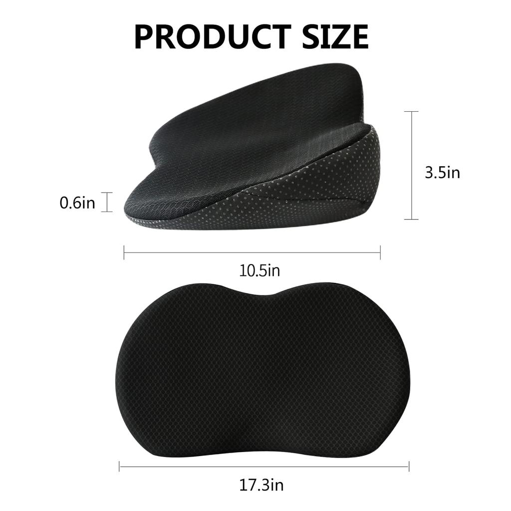 1pc Memory Foam Car Seat Pad Relieve Sciatica & Lower Back Pain While Driving