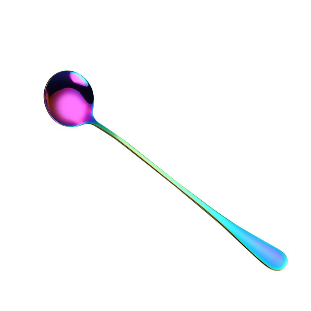 Colorful Spoon Long Handle Spoons Flatware Coffee Drinking Tools Kitchen Gadget