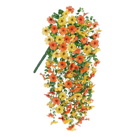 1/4 шт. Подвесной искусственный цветок фиалки, Устойчивый к УФ-лучам, Искусственный шелковый цветок