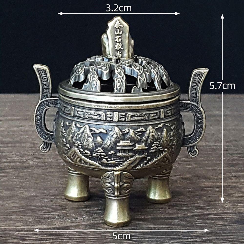 Chinese Style Incense Censer Alloy Fragrance Holder New Incense Burner  Desktop Ornament