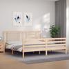 VidaXL Bed Frame with Headboard 200x200 Cm Solid Wood 3194721
