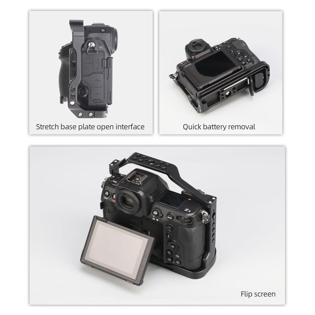 Клетка для камеры JLwin JL-Z8 Видеоклетка для камеры из алюминиевого сплава с гнездом для магнитного ключа Крепление для холодной обуви