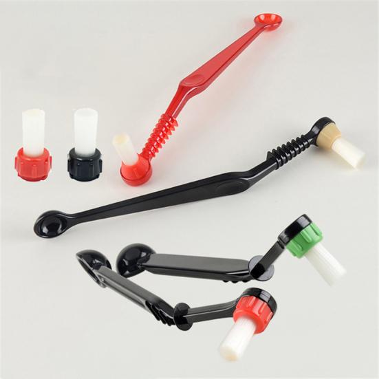 Изогнутая щетка для чистки ложки для кофе эспрессо с двойной головкой, предотвращающая ожоги