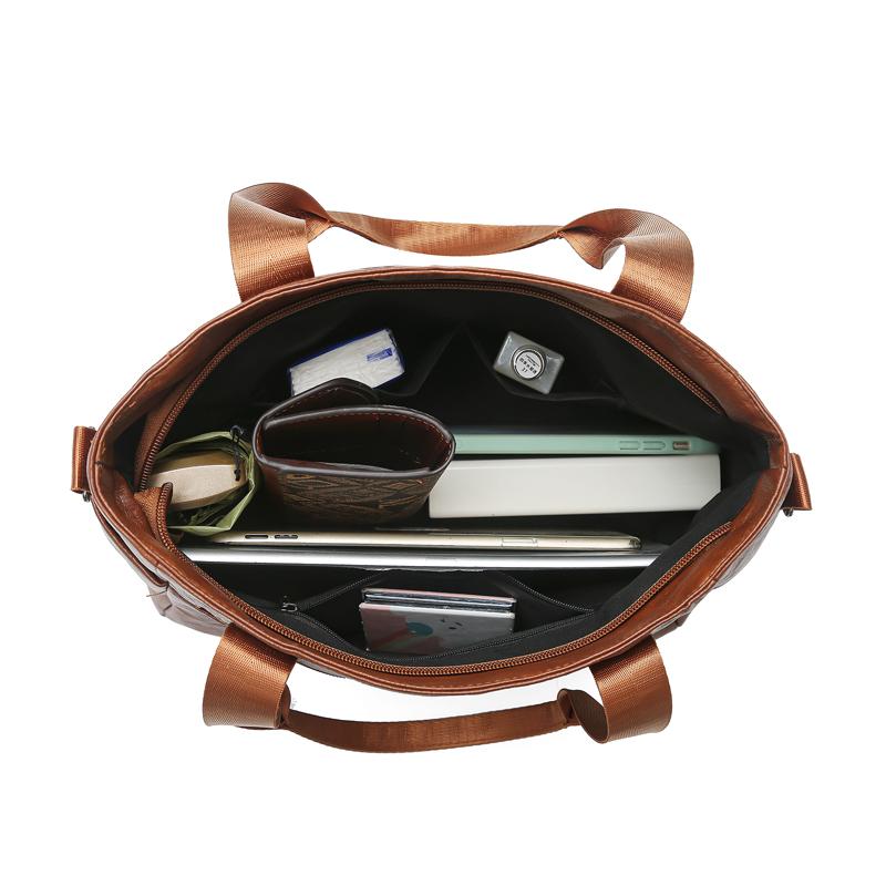 Большая вместительная сумка через плечо женская сумка из искусственной кожи