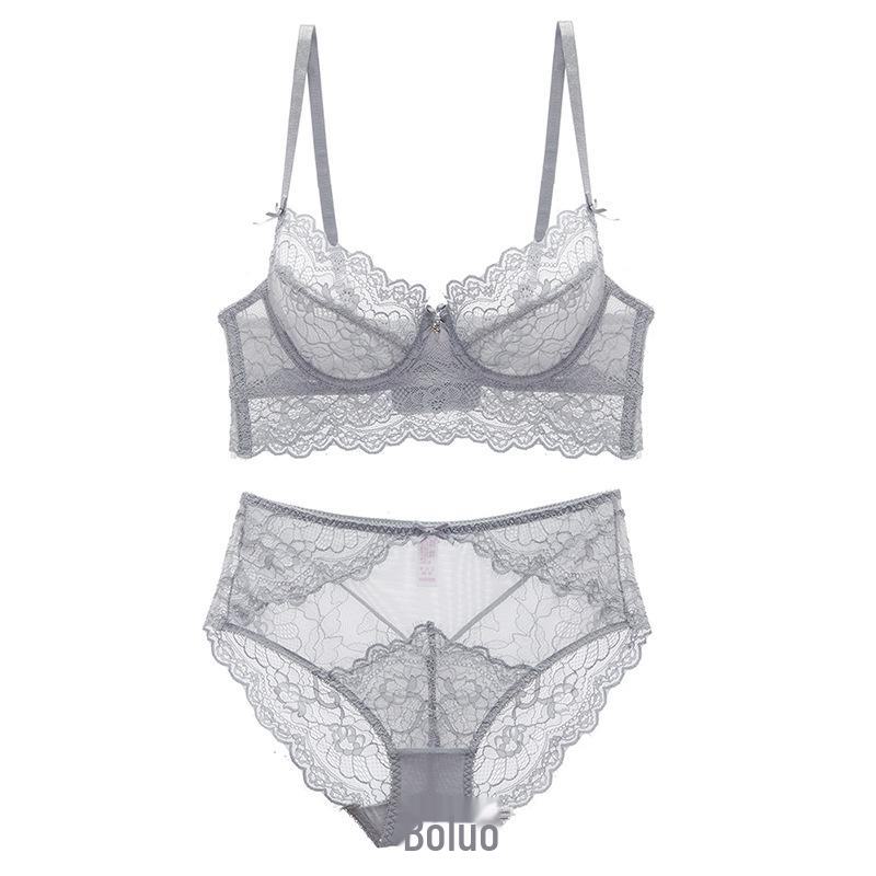 Женский сексуальный кружевной комплект бюстгальтера: Большой размер с поддержкой для большой груди, подчеркивающий силуэт, тонкий удобный дизайн.