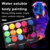 Water Based Face Body Painting Kit 15 Color Eyeshadow Palette Glow In The Dark Quick Dry High Pigmented Body Face Makeup Pallet
