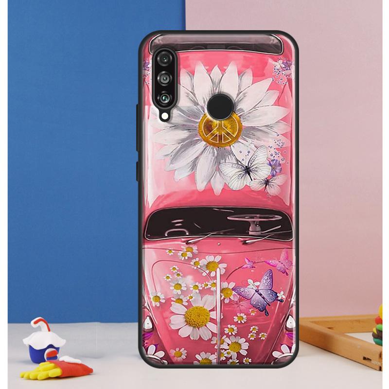 Чехол Хиппи Автобус Мира и Подсолнух Для Huawei Nova Y73 Y72 Y70 Y90 Y60 Y61 Y91 12s 12i 11i 8i 9 10 SE P30 P40 Lite P60 Pro