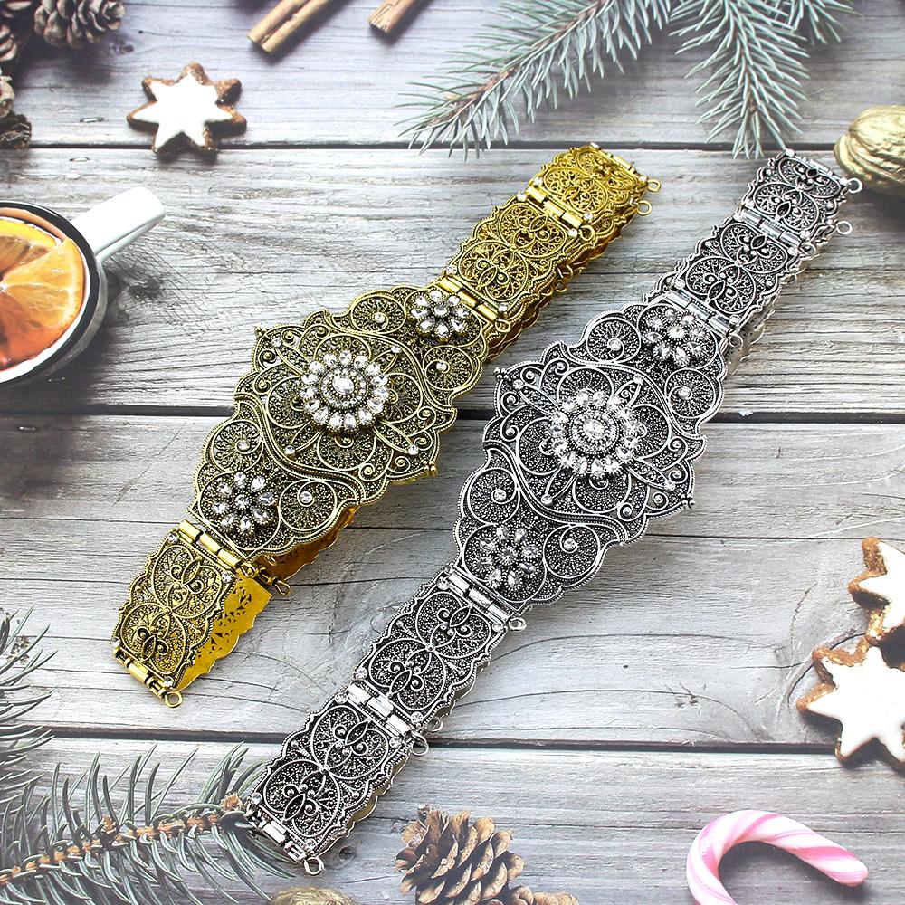 Женский металлический пояс золотого цвета с кристаллами, регулируемая длина, свадебные украшения