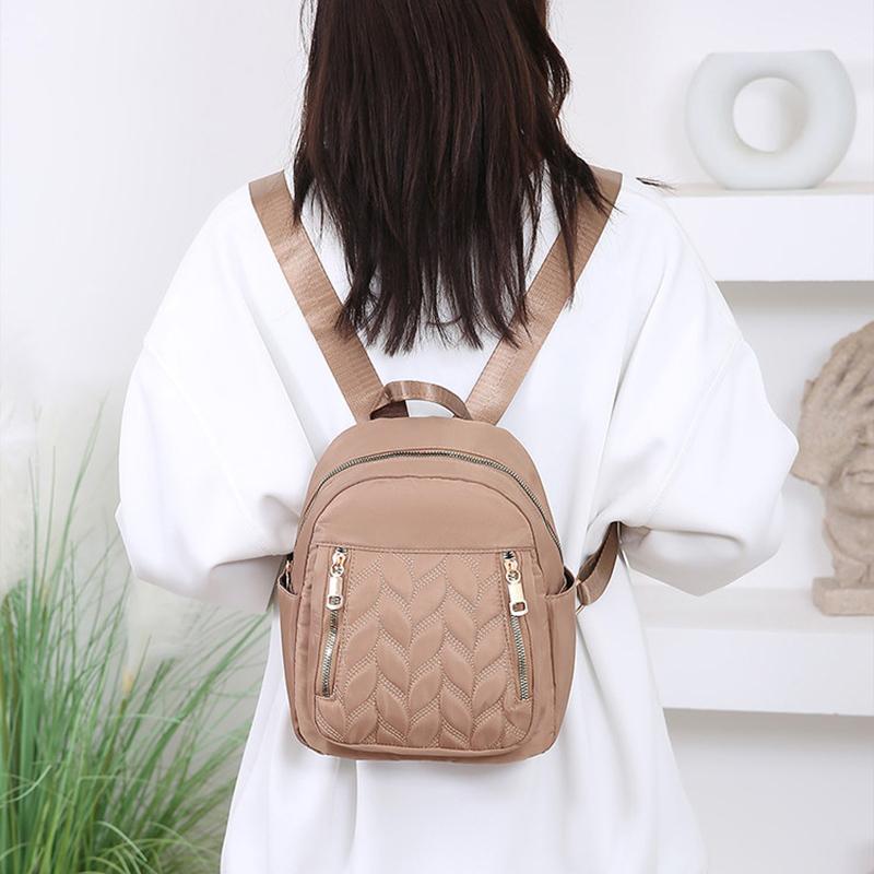 Высококачественный нейлоновый городской модный женский рюкзак большой вместимости на молнии в минималистичном повседневном стиле для студентов
