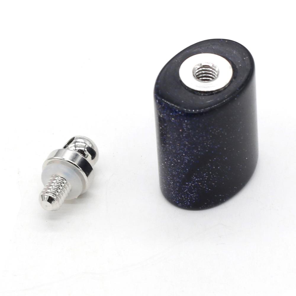 1Pc Flat Cylindrical Natural Stone Perfume Bottle Pendant, Reiki Healing Crystal Gems Charms for DIY Necklace Hanging Decorative Jewelry Making Crafts