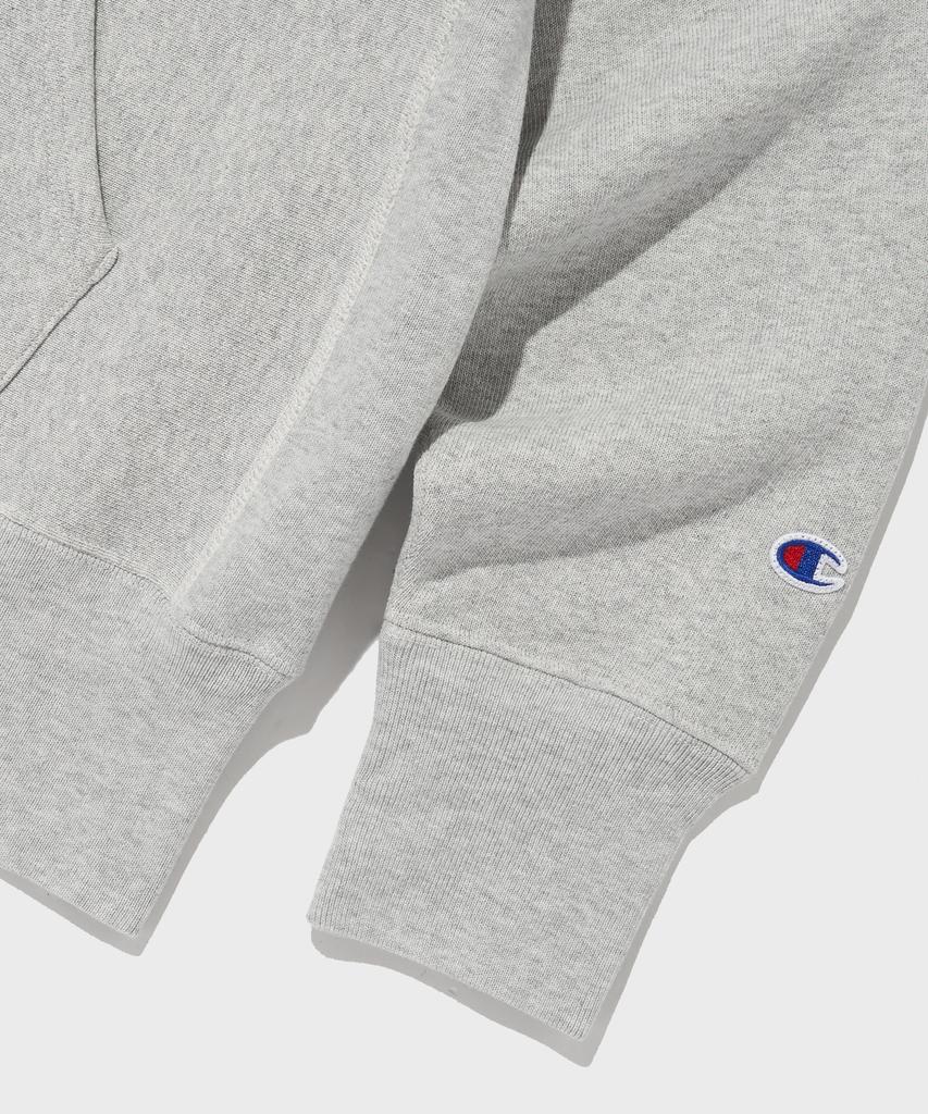 Champion Reverse Weave Blu-Tack Brushed Graphic Relaxed Fit Zip-Up Hoodie Normal Grey