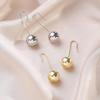2023 Minimalist Geometric Earrings: European & American Niche Style with Round Bead Ear Hooks