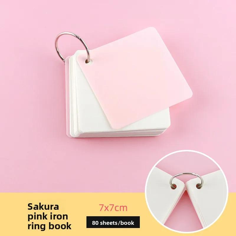 80-320Sheets Portable Notebook with Binder Rings Spiral Mini Notebook Study Cards Book Red/Yellow/Green/Black Student Stationery