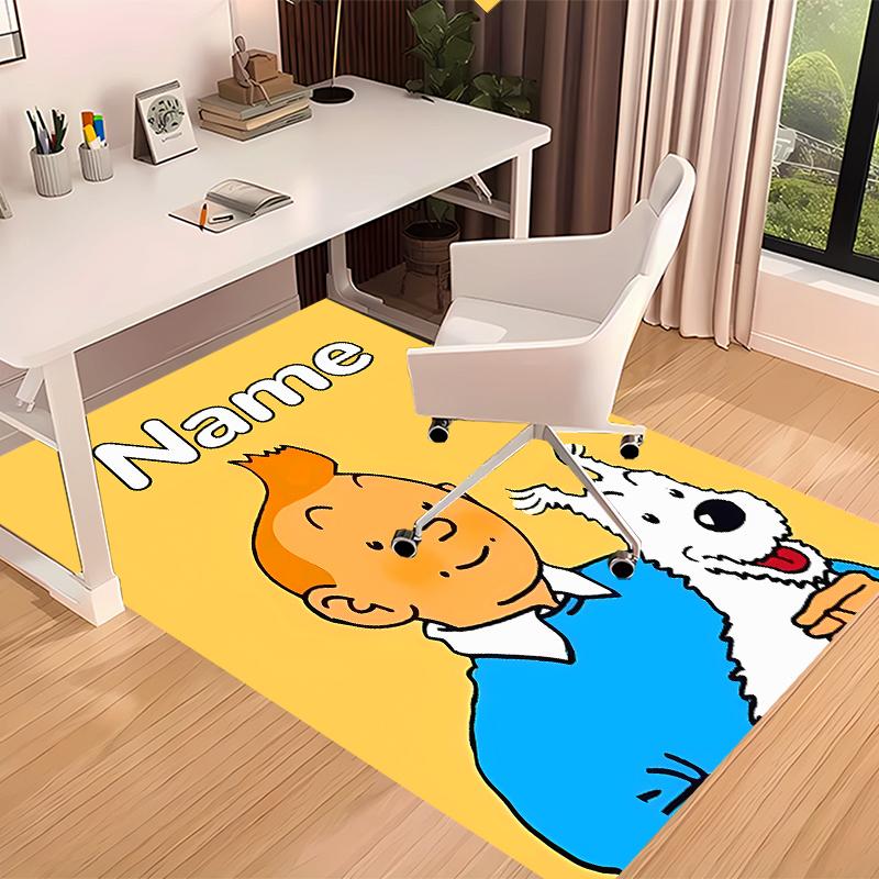 Индивидуальный ковер The Adventures of Tintin - Мягкий, Моющийся, Нескользящий коврик для помещений, Декоративный ковер для гостиной, дома и офиса