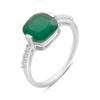 Серебряное кольцо с натуральным агатом 2.96ct, вес изделия 2,34 гр (2173618)