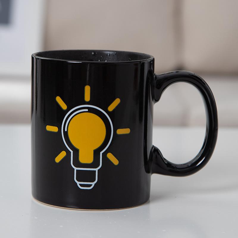 Чашка с изменением цвета лампочки Креативная керамическая чашка с изменением цвета Кофейная чашка Волшебная чашка