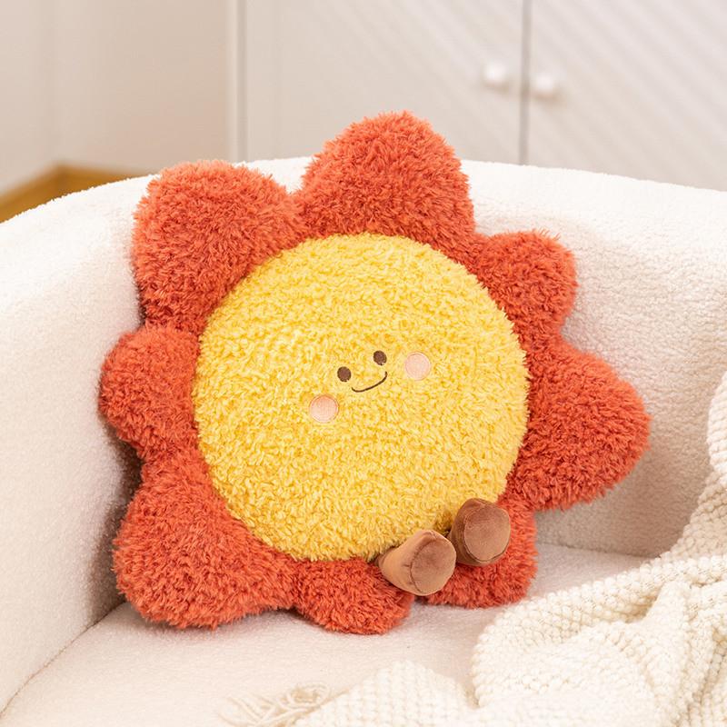 Rainbow Pattern Plush Cushion With Bright Colors For Girls Room And Cozy Spaces