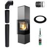 Freestanding Stove KRATKI REN Right 7 kW Ø150 Pipes and Mounting Kit