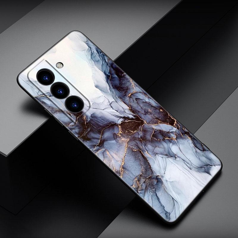 Винтажный мраморный чехол для телефона Samsung Galaxy S22 Pro S21 S20 FE Ultra S10 Lite S10 S10E S9 S8 Plus, мягкий черный чехол из ТПУ