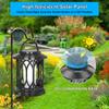 Outdoor Solar Flickering Flame Lights Waterproof Hanging Lanterns Flame Effect Garden Ornaments for Patio Yard Pathway Decor