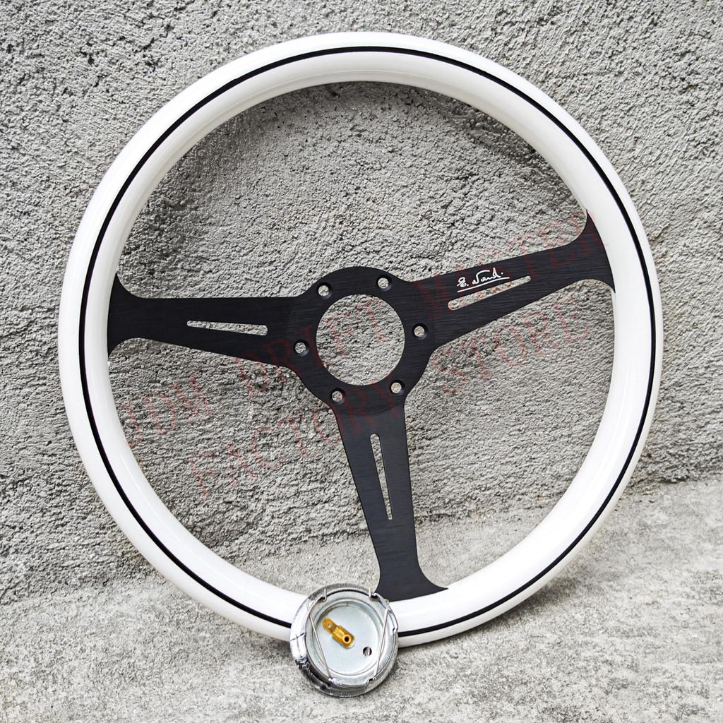 14Inch 358mm Classic Wooden Steering Wheel Universal Racing Sport Steering Wheel 74mm PCD