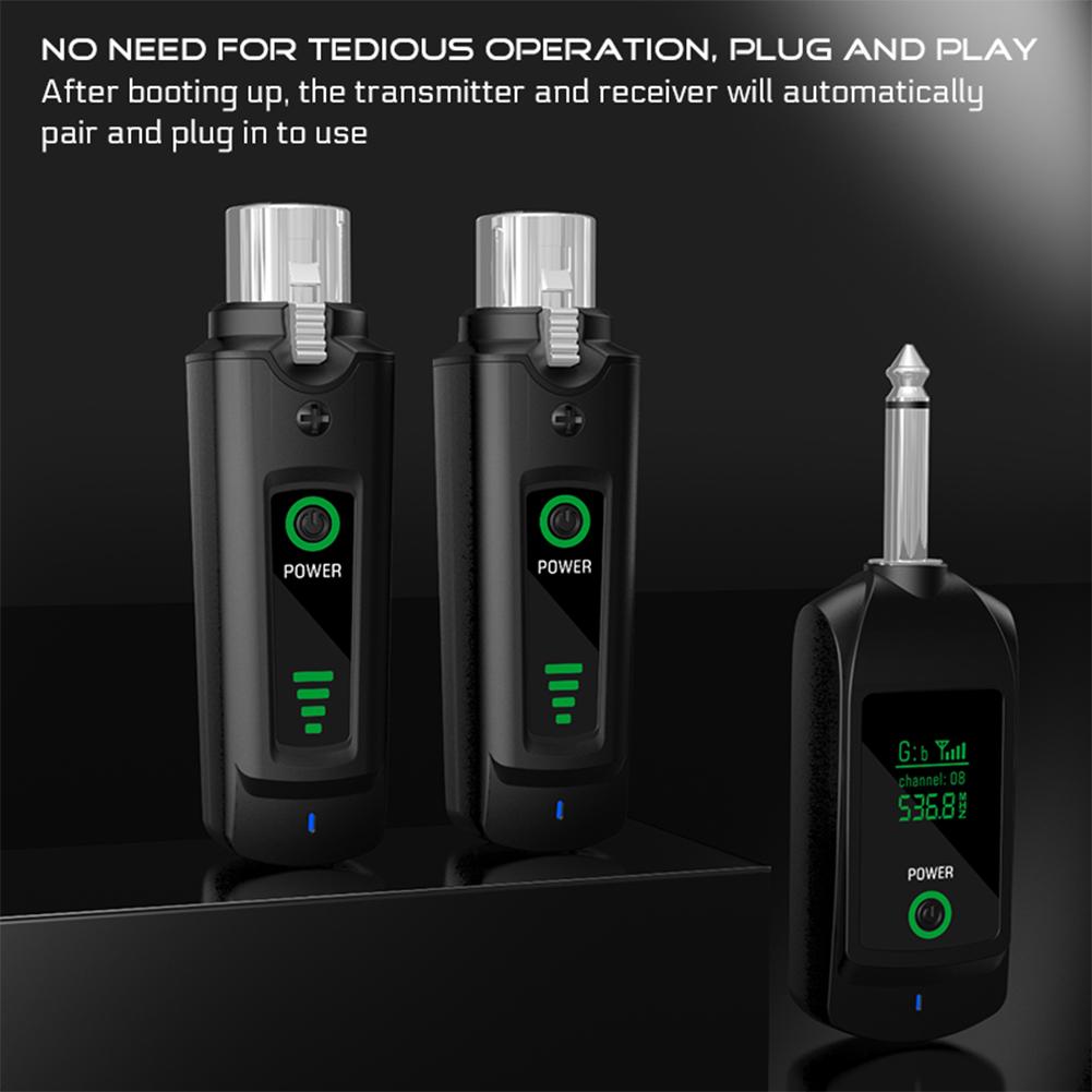 Wireless Microphone Converter UHF XLR Transmitter and Receiver Wired To Wireless System for Audio Mixer Dynamic Mic Electric Gui