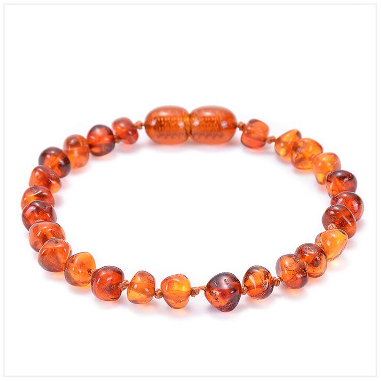 Children's Natural Baltic Amber Baby Bracelet - Irregular DIY Design