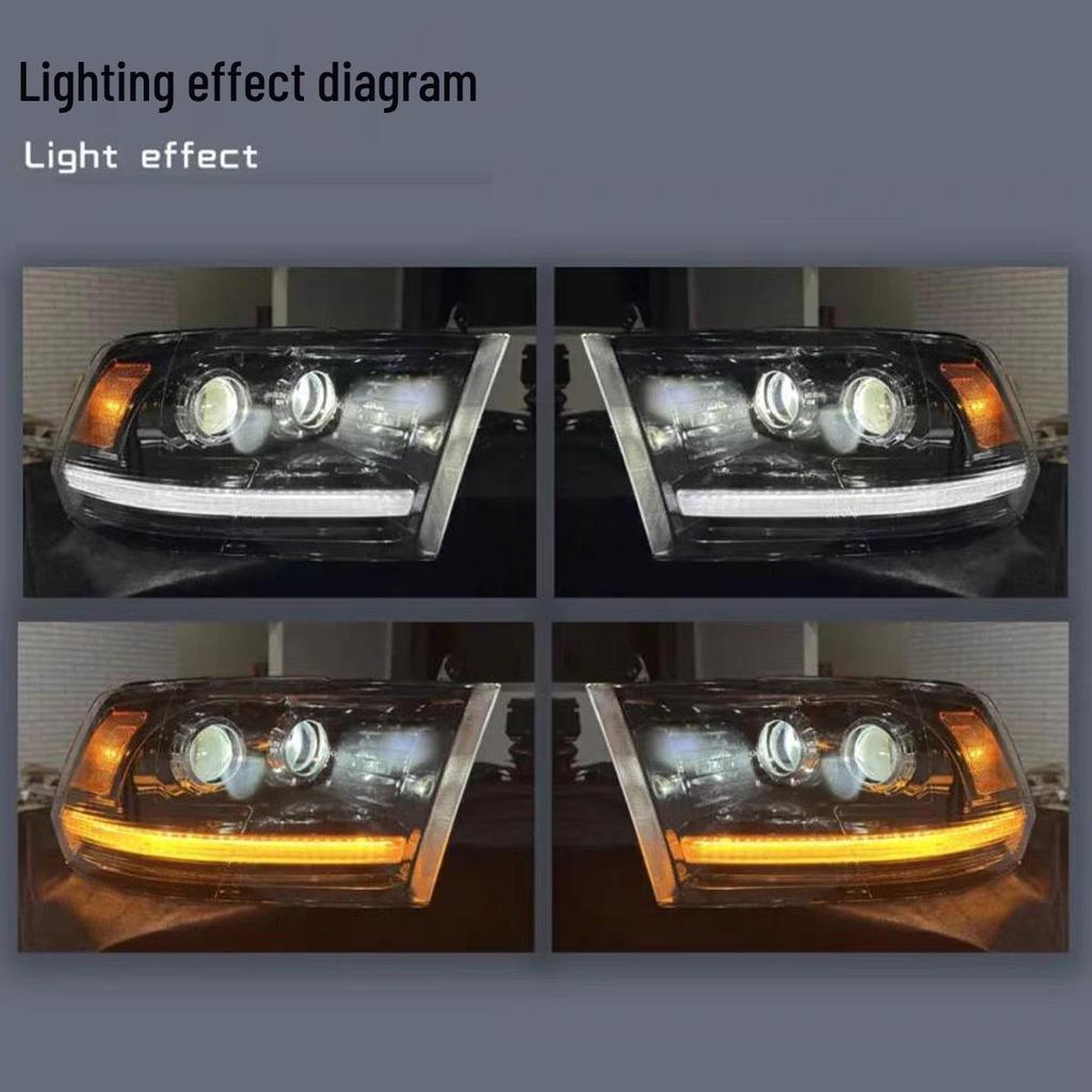 Супер яркие светодиодные Bi-LED линзованные фары для Dodge Ram с динамическими поворотниками
