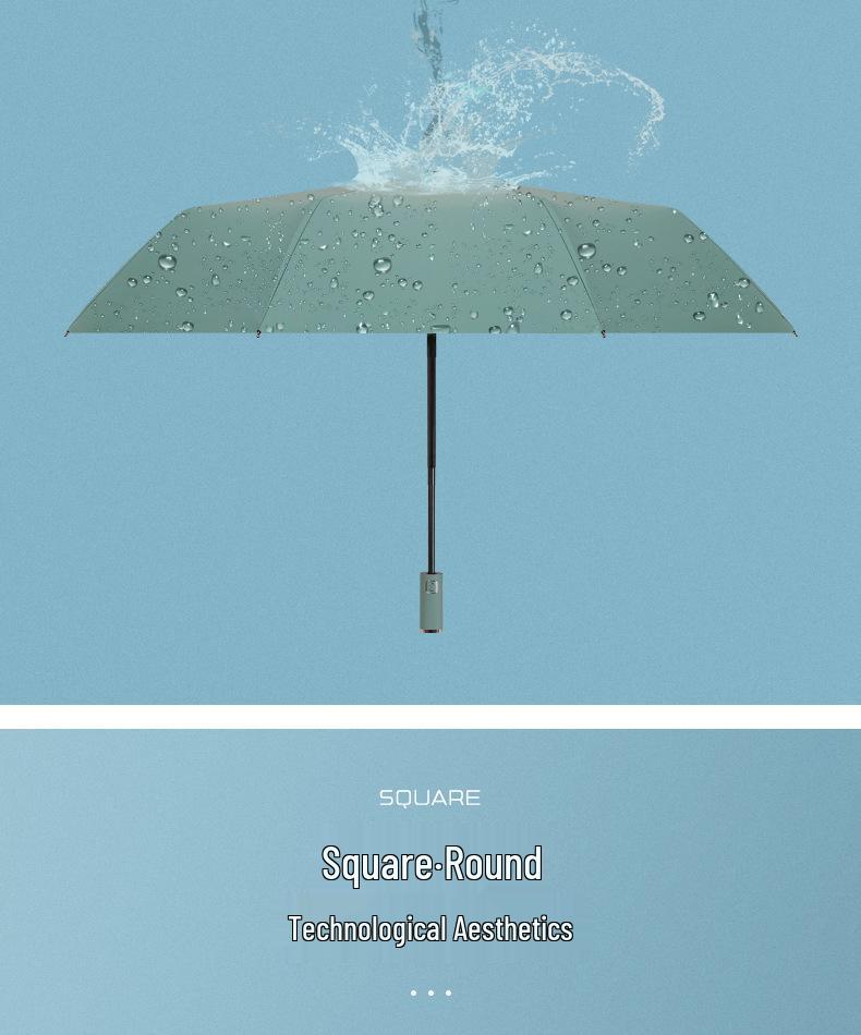 Men's Minimalist Nordic-Style Fully Automatic Folding Umbrella for Rain or Shine