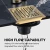2026 Modern Bathroom Stainless Steel Chrome Plated Square Floor Drain with Tile Insert for Shower