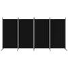 VidaXL Room Divider 4 Panels Folding Room Separator Privacy Screen Partition Decoration Living Room Black 350265