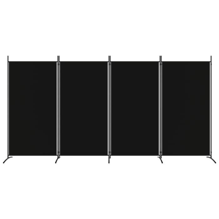 VidaXL Room Divider 4 Panels Folding Room Separator Privacy Screen Partition Decoration Living Room Black 350265