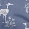 Cotton Flex Dark Blue Fabric Asian Japanese Floral Birds With Plants Craft Projects Decor Fabric Printed By The Yard 40 Inch