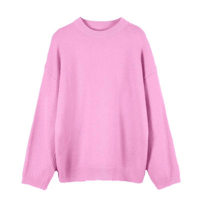 Women S Cozy Loose Fit Crew Neck Long Sleeve Pullover Sweater For Autumn Winter